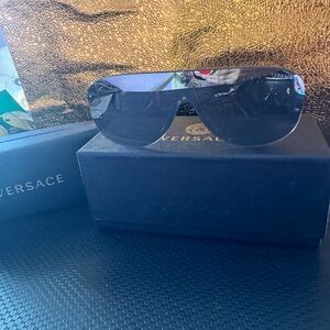Versace Black Rimless Sunglasses